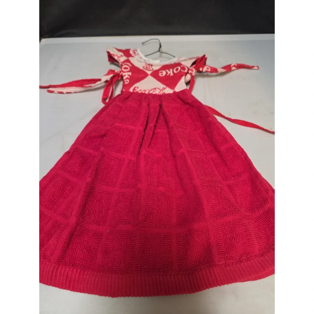 HANDMADE DRESS - COCA COLA - COLLECTORS - VINTAGE- RETRO DOLL OUTFIT